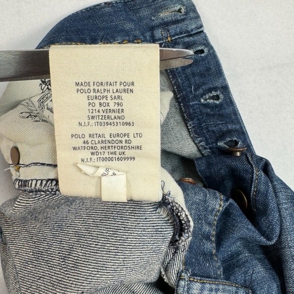 Rugby Ralph Lauren Jeans Size 27 Straight Leg Patch Work Distressed Vintage - Picture 7 of 16
